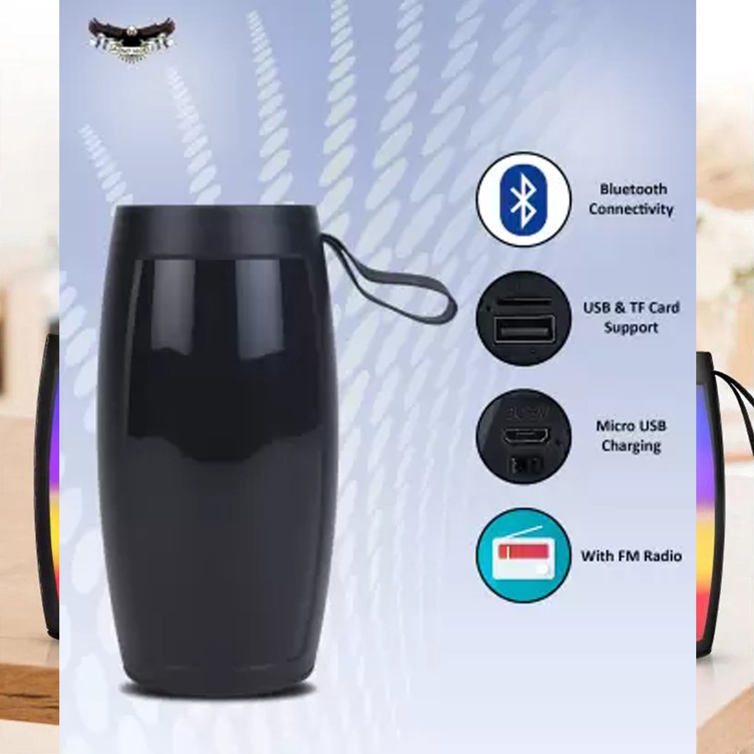 6063 Wireless Bluetooth Speaker Disco light Speaker For Traveling , Party , Home & Office Use Best Speaker DeoDap 6063 Wireless Bluetooth Speaker Disco light Speaker For Traveling , Party , Home & Office Use Best Speaker DeoDap